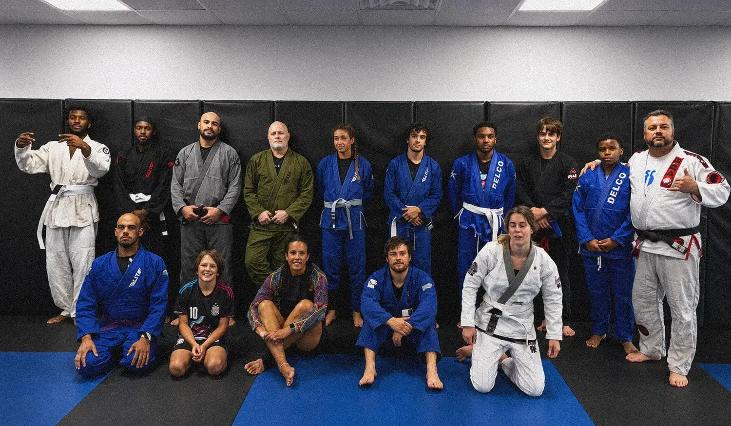 Students on the mats